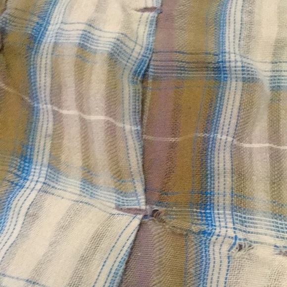 Free people plaid top shirt s 4 small stripe - Picture 5 of 5